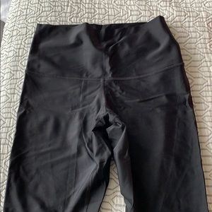 Shinny black lulu leggings - slightly worn